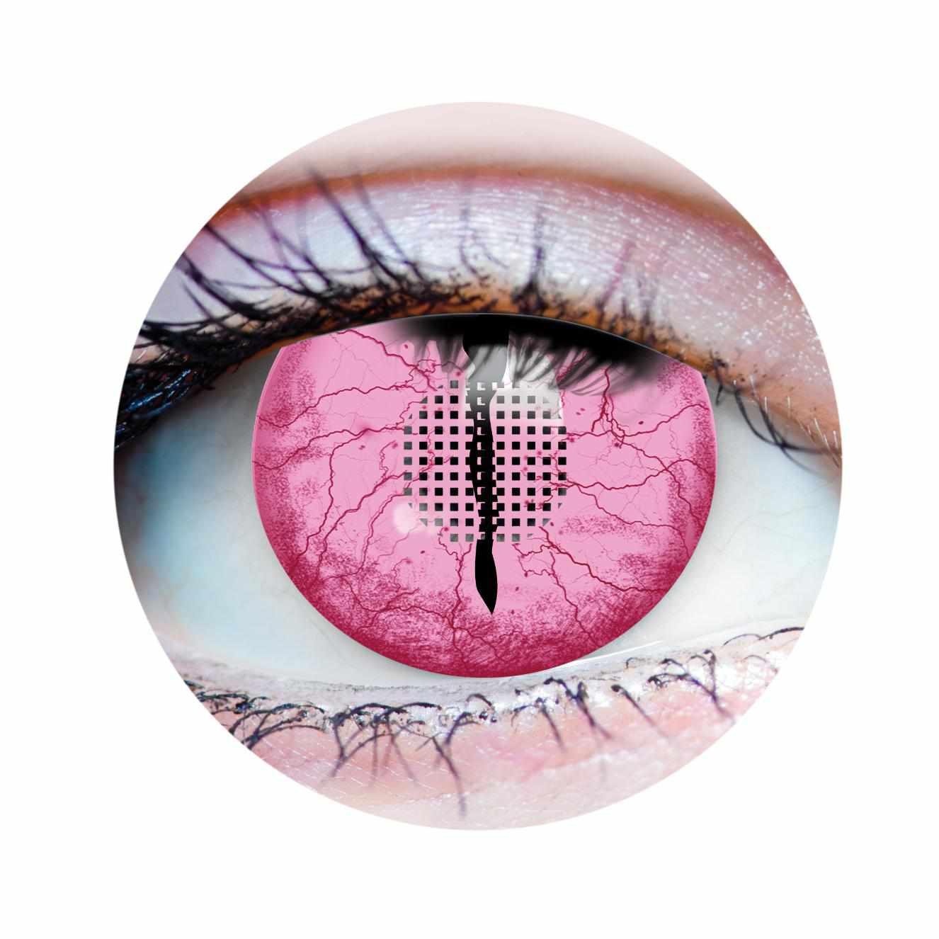 Pink Demon Slayer Contact Lenses