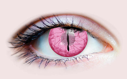 Pink Colored contact lenses, Halloween Cosplay, color contacts, krazy lens, fancy lens, circle lens.