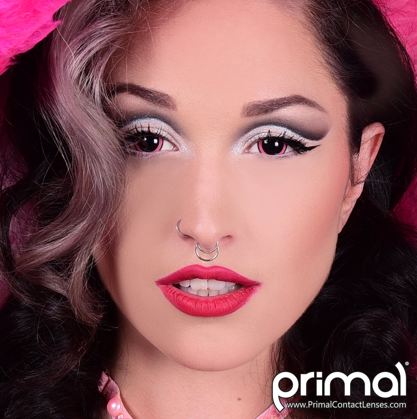 PRIMAL ® ACID I - Pink & Black Colored Contact Lenses
