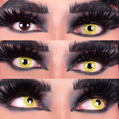 Raven Yellow Contact Lenses 3eyes Mockup