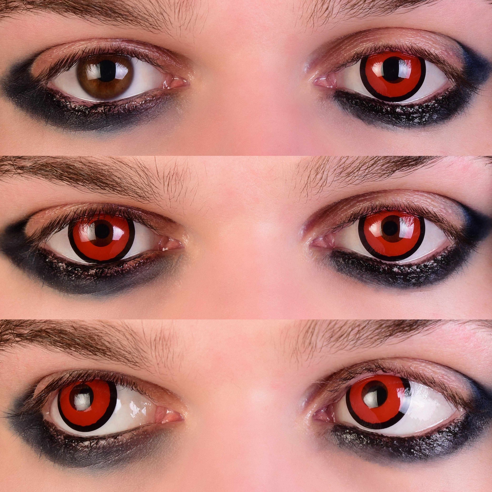 Red Blood Colored Contacts 3eyes Mockup