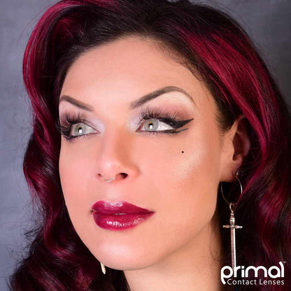 Pure Ivory Grey Natural Contacts Model Portrait Closeupv2