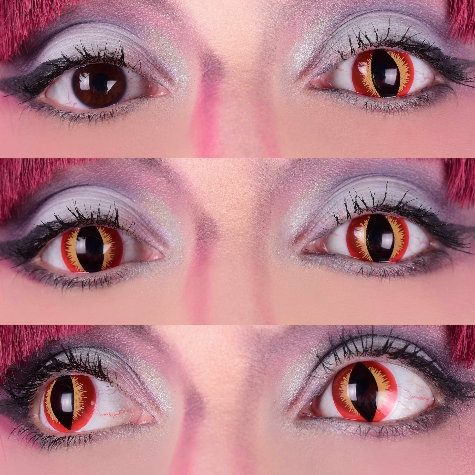 Dragon Red Colored Contacts 3eyes Mockup