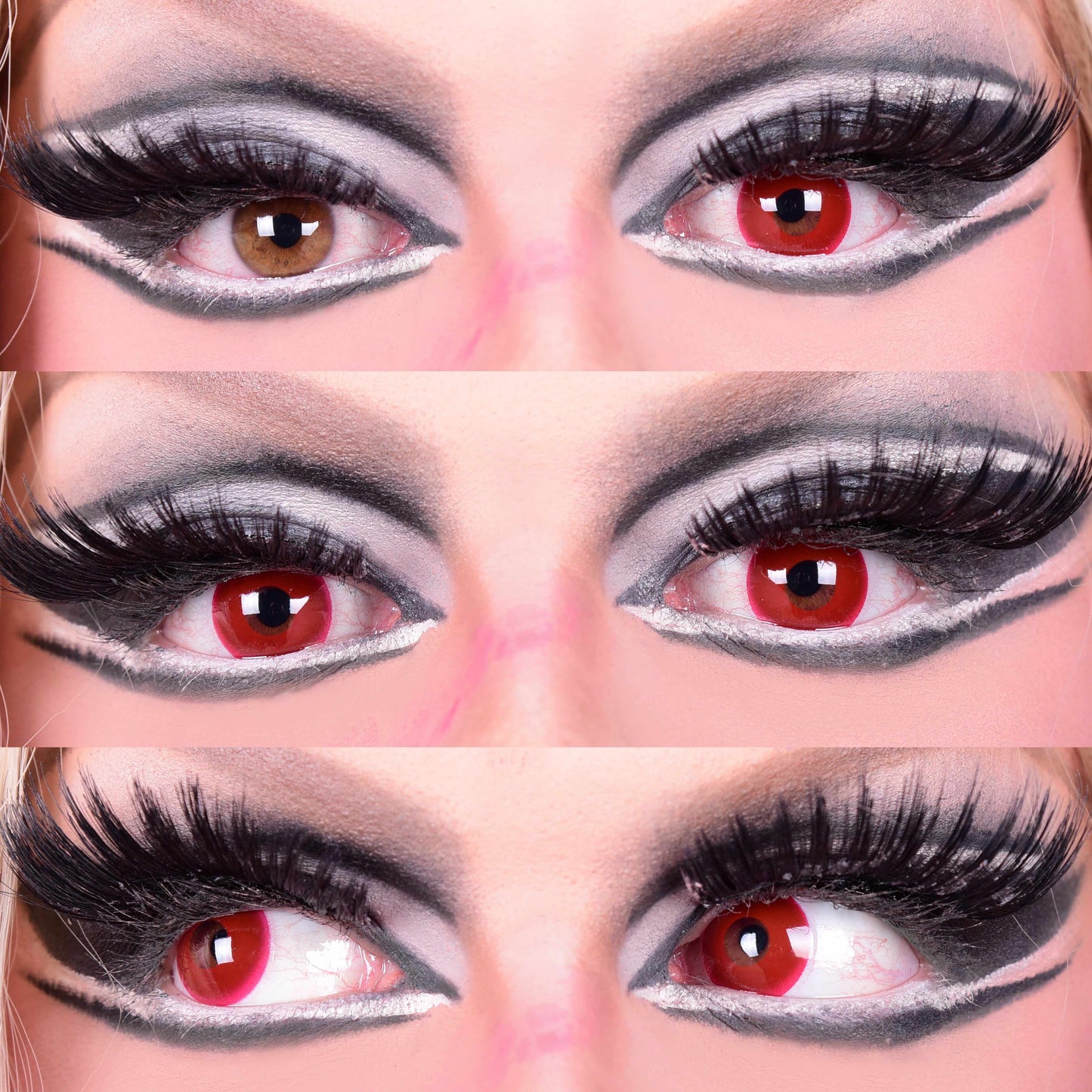 PRIMAL® Rx Evil Eyes - Red Prescription Colored contact Lenses