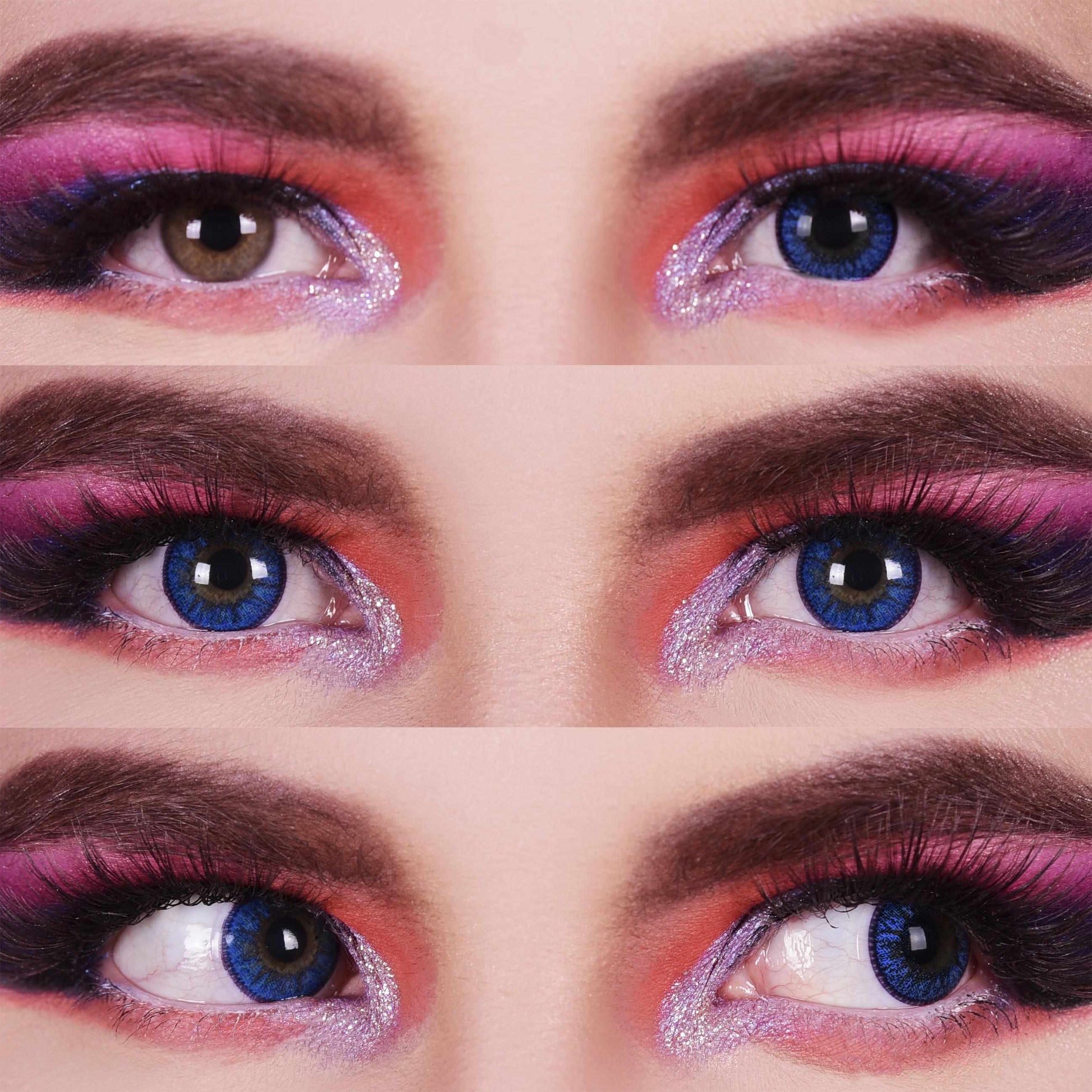 Enchanted Azure Contacts Mockup Closeup