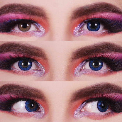 Enchanted Azure Contacts Mockup Closeup
