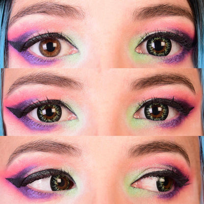 Mesmerize Emerald Natural Contacts Makeup Mockups