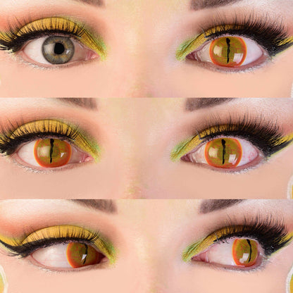 Yellow Colored contact lenses, Halloween Cosplay, color contacts, krazy lens, fancy lens, circle lens.