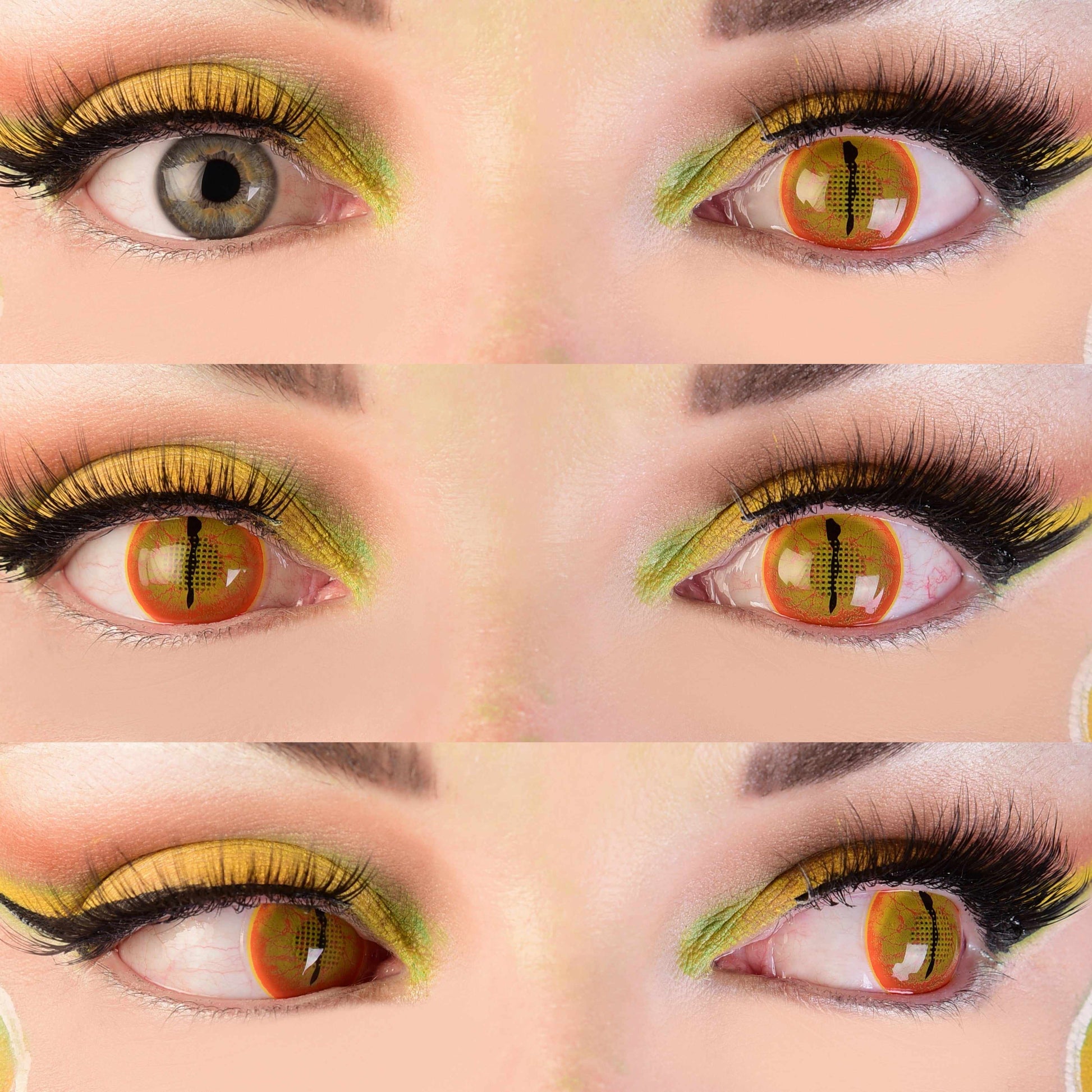 Yellow Jurassic Contact Lenses 3eyes Mockup