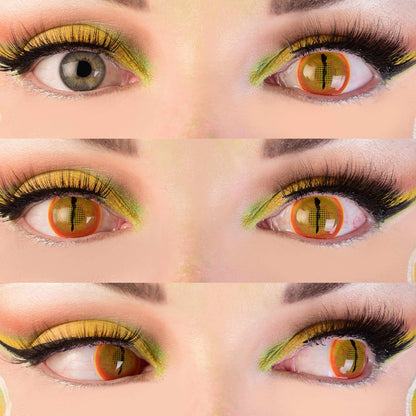 Yellow Jurassic Contact Lenses 3eyes Mockup