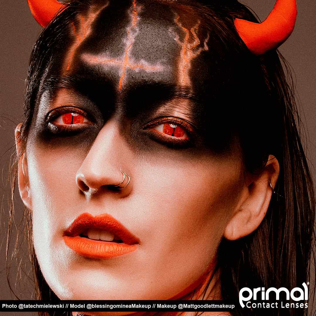 Jurassic-II Colored Contacts Makeup Model Portrait