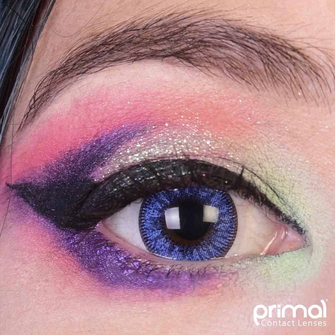 Moonlight Azure Contacts Model Eyes Closeup