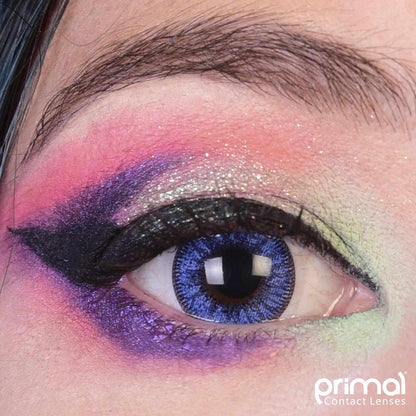 Moonlight Azure Contacts Model Eyes Closeup