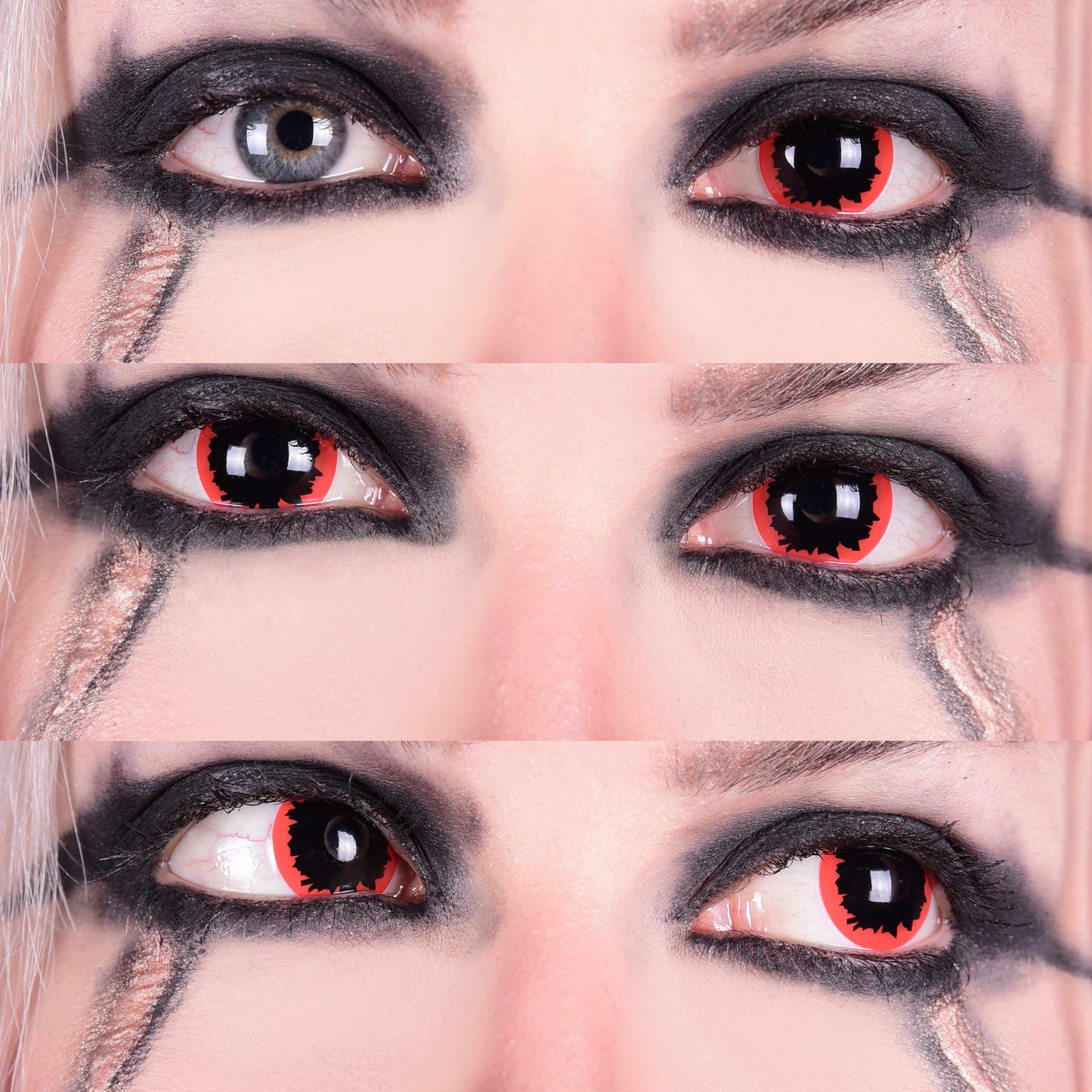 PRIMAL ® Red Witch - Red and Black Colored contact Lenses
