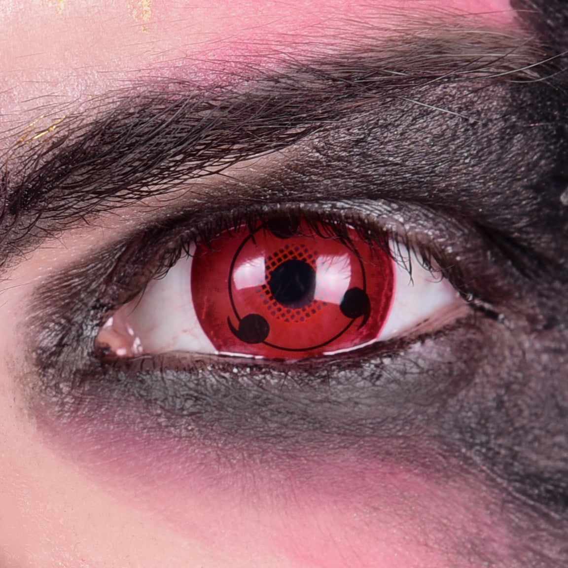 Red Colored contact lenses, Halloween Cosplay, color contacts, krazy lens, fancy lens, circle lens.