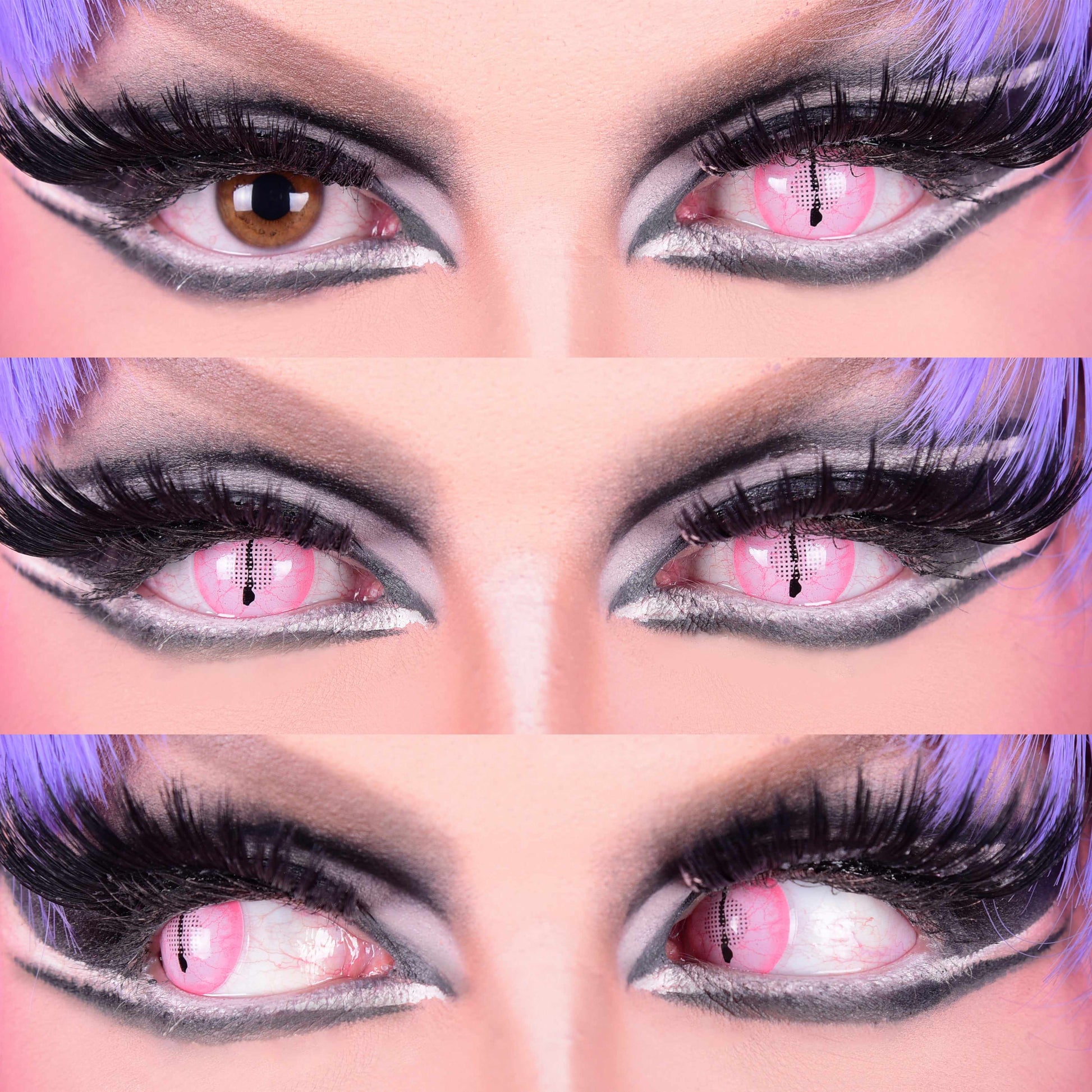 Pink Demon Slayer Contact Lenses 3eyes Mockup