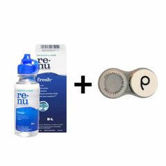 Solution pour lentilles de contact + étui