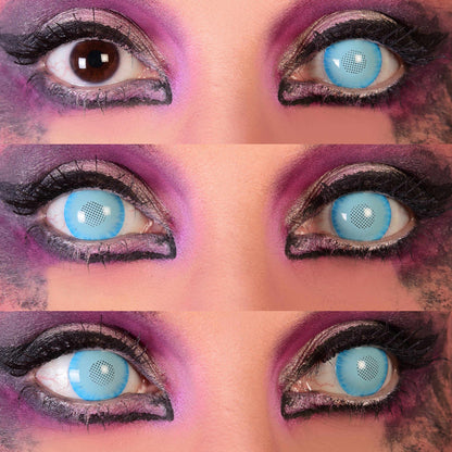 Blue Colored contact lenses, Halloween Cosplay, color contacts, krazy lens, fancy lens, circle lens.