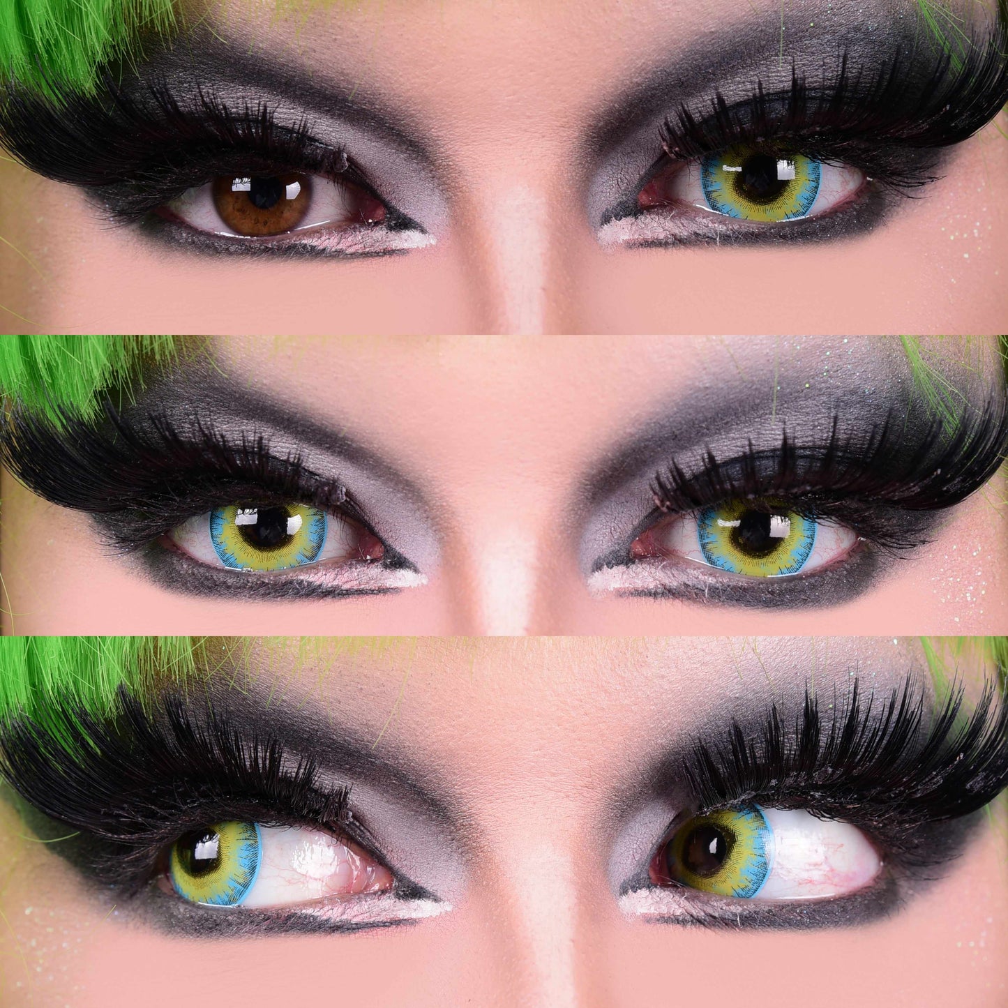 PRIMAL ® Strange - Green and Blue Cosplay Coloured contact lenses