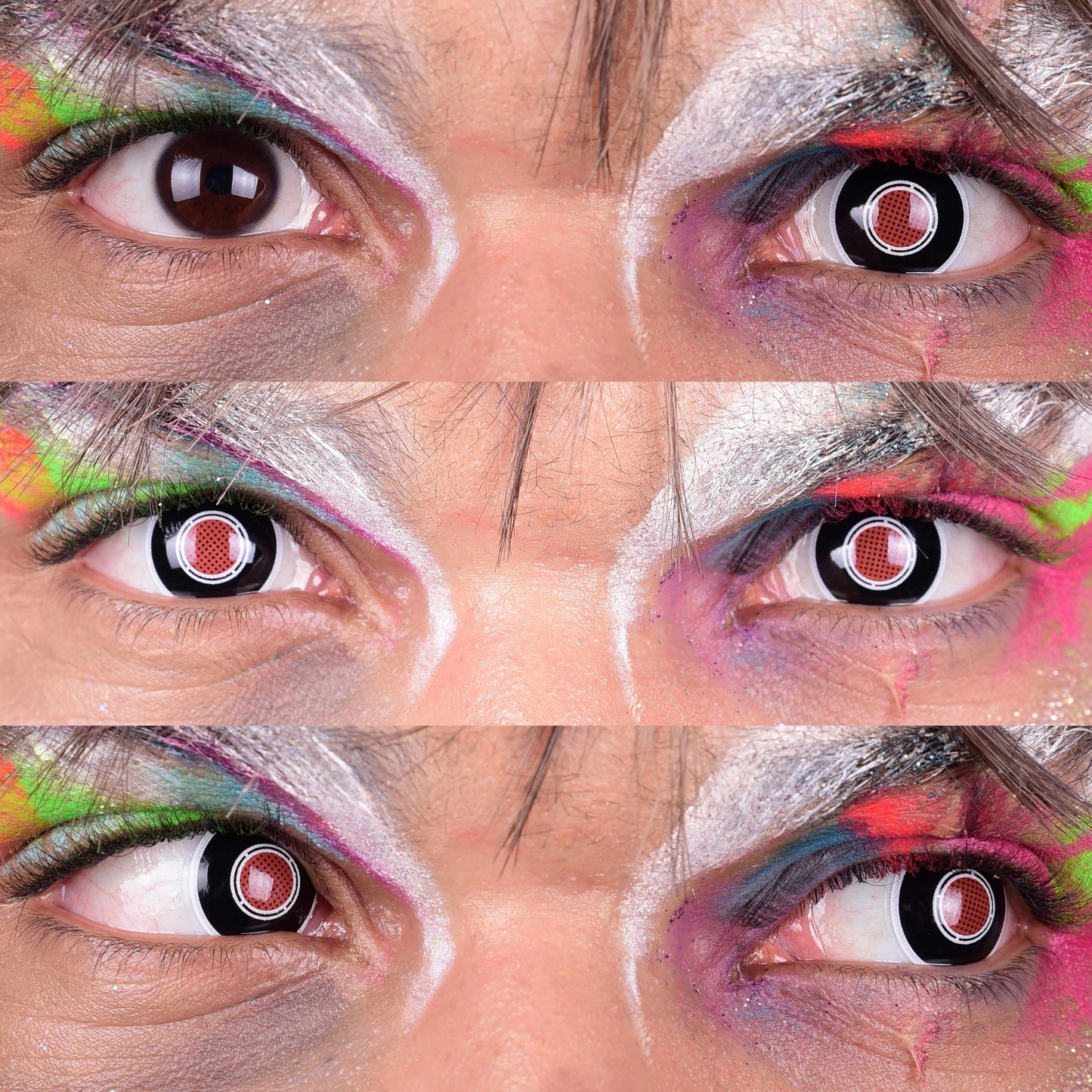 PRIMAL ® Terminator II - Grey & Red Colored Contact Lenses