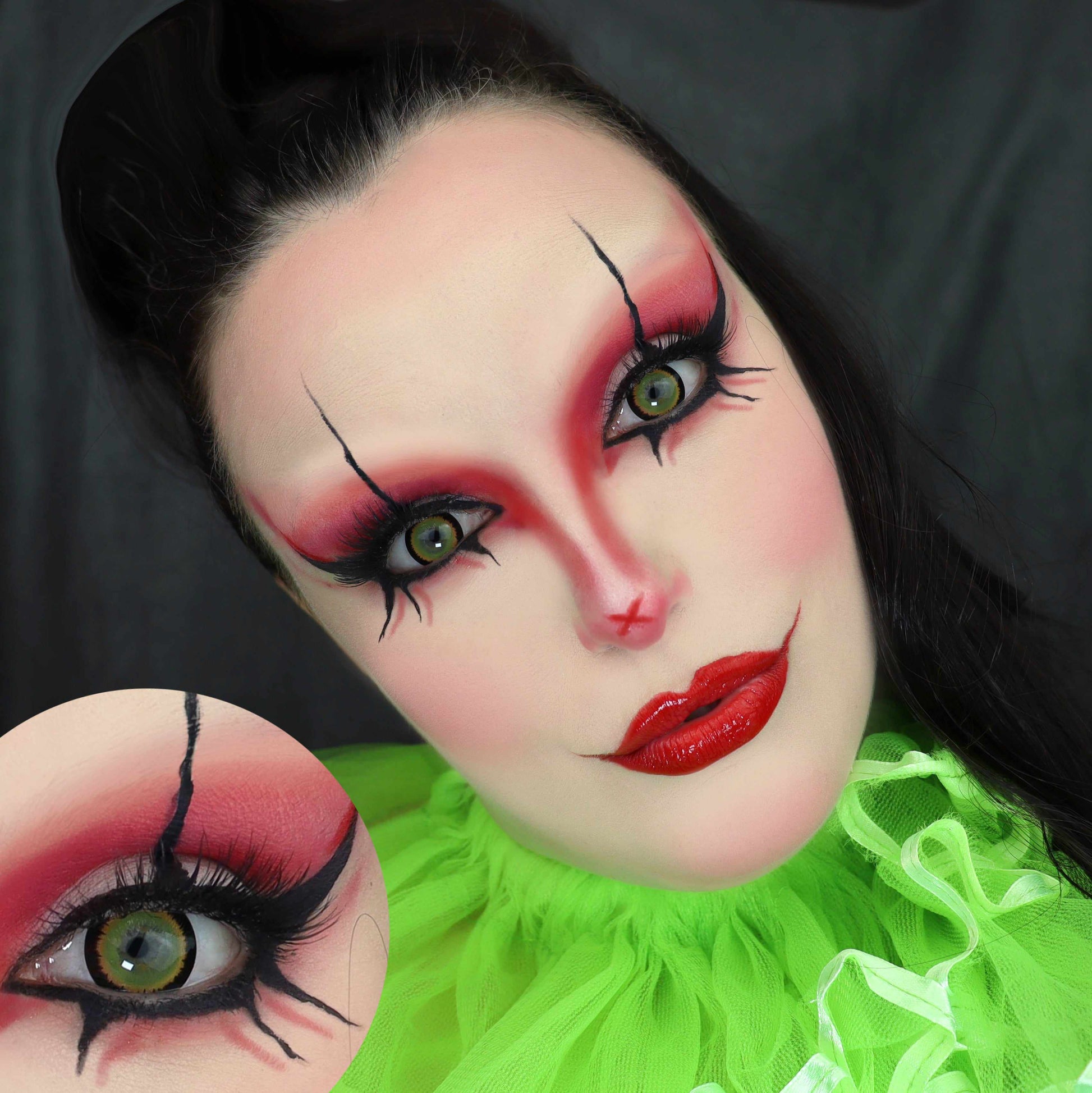 Yellow Werewolf Contact Lenses Model Portrait