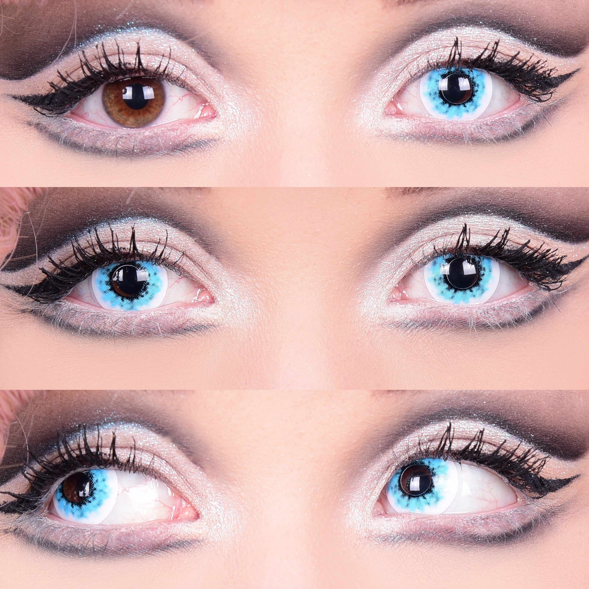 PRIMAL ® Wraith I - White & Blue Colored Contact Lenses – PRIMAL