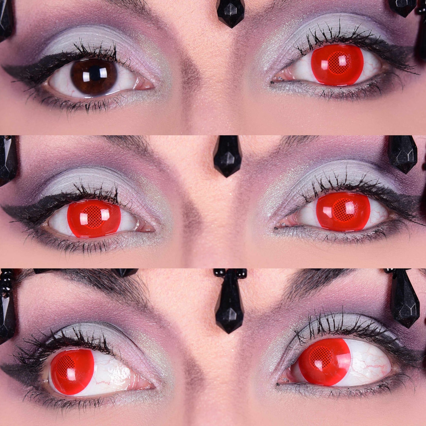 Red Blind Contact Lenses 3eyes Mockup