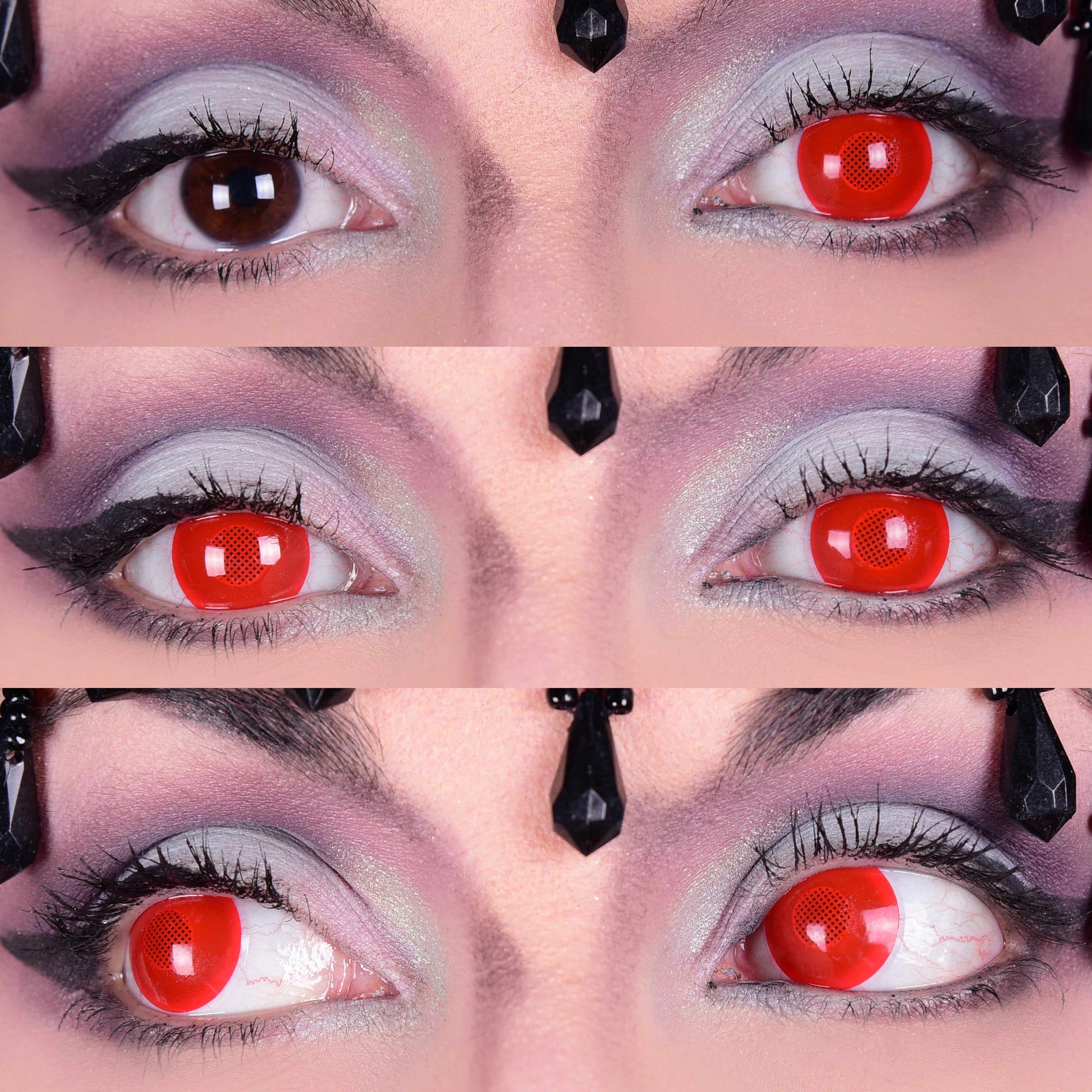 Red Blind Contact Lenses 3eyes Mockup