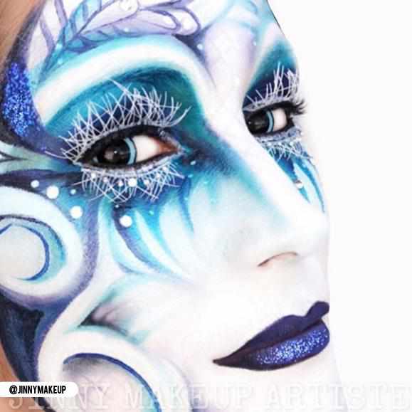 Acid III Blue Contact Lenses Model Portrait