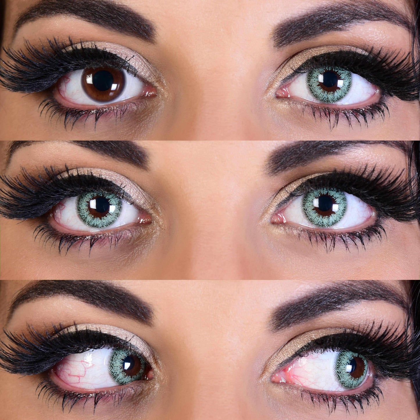 Celestial Jade Natural Contacts 3 Eyes Mockup Closeup