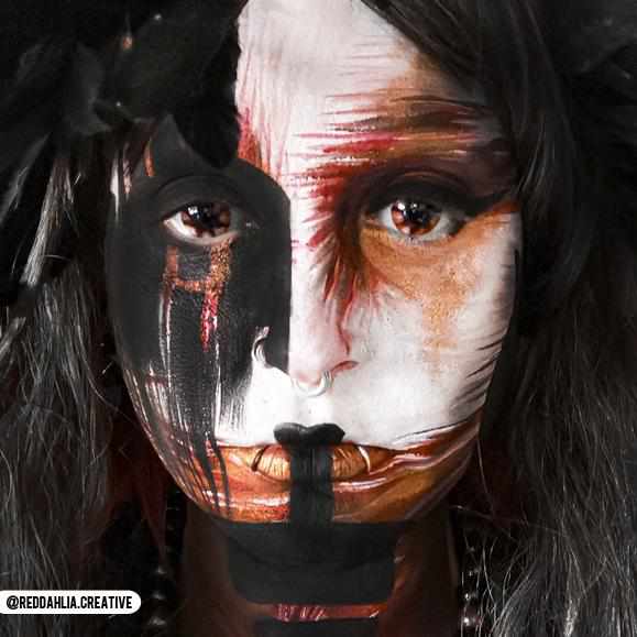 Doom Contact Lenses Model Portrait