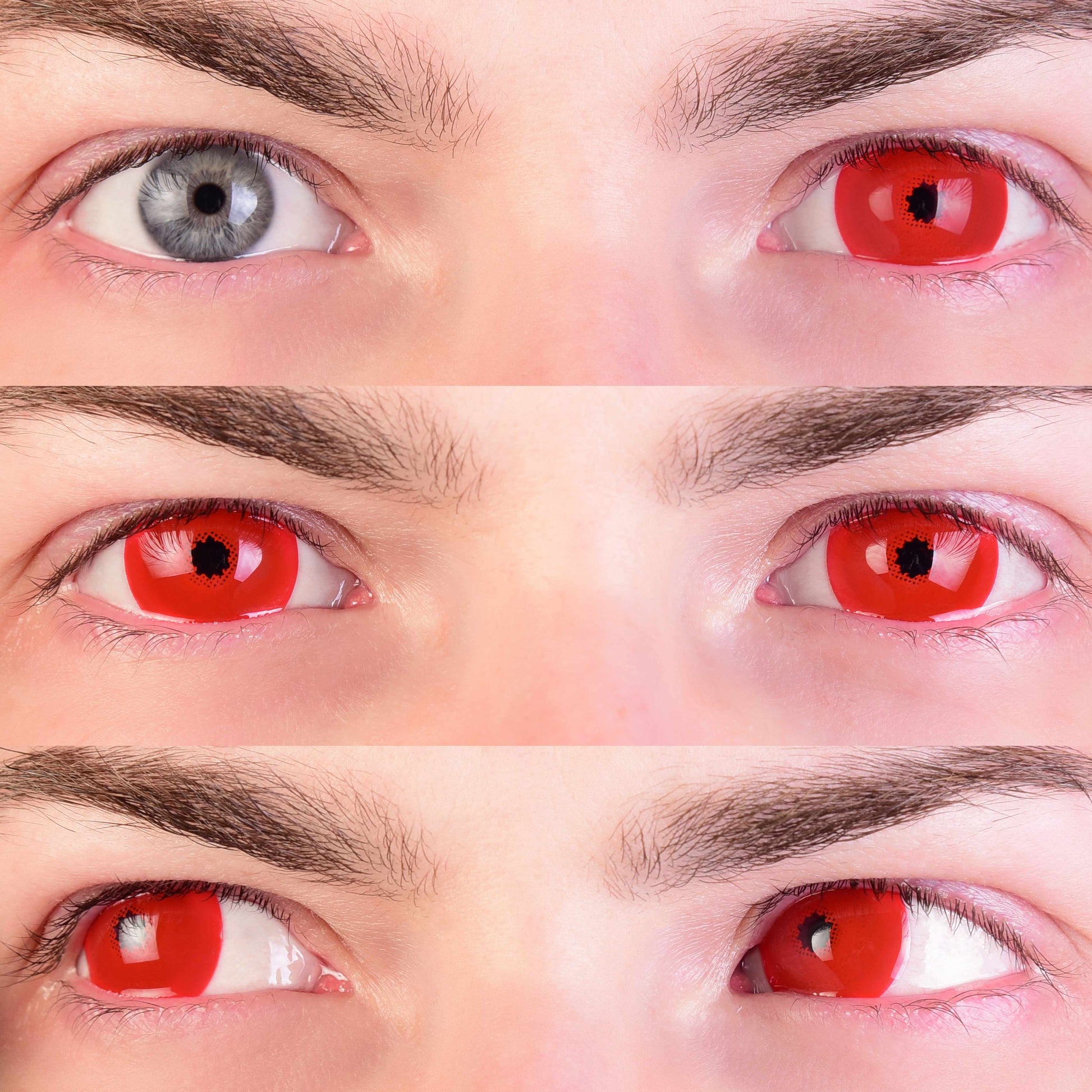Red Mini Sclera Contacts 3eyes Mockup