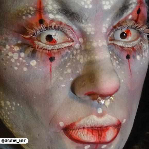 Walking Dead Contacts Halloween Makeup Model Portrait