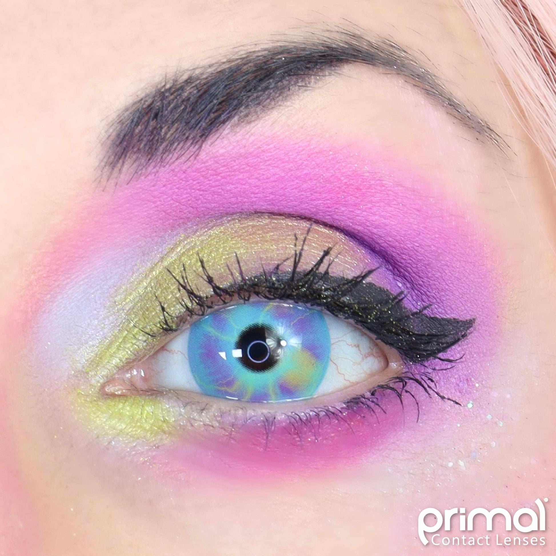 Unicorn Rainbow Contacts Eyes Closeup